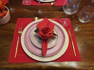 Red France Rose Napkin Ring