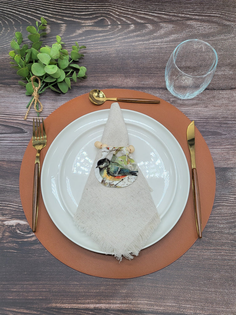 Round Leather Placemat