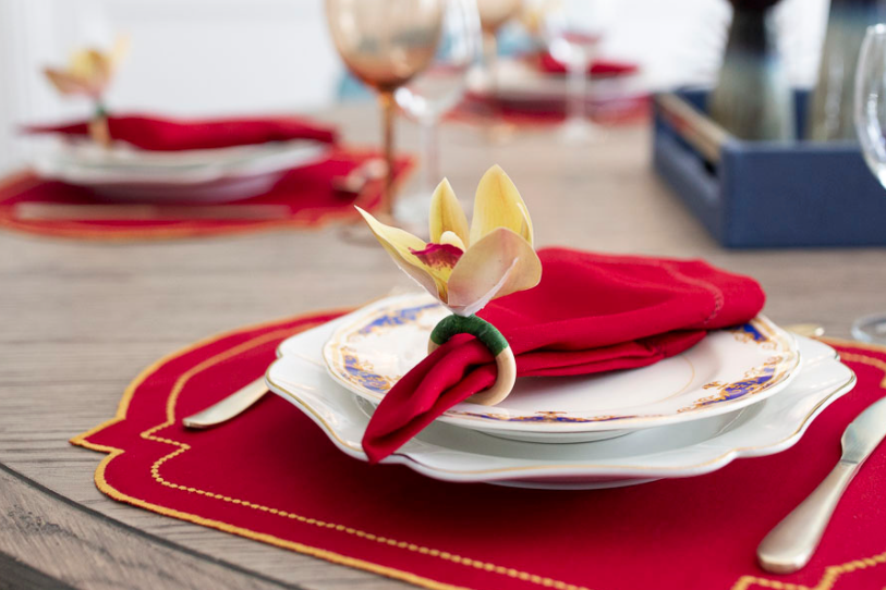 Autumnal Orchid Napkin Ring